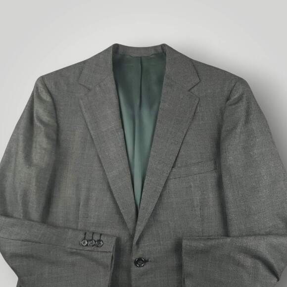 Vtg Single Breasted Suit Mens 40R/34R Classic Fit Wool 2 Piece Glen Check Plaid - Picture 13 of 16